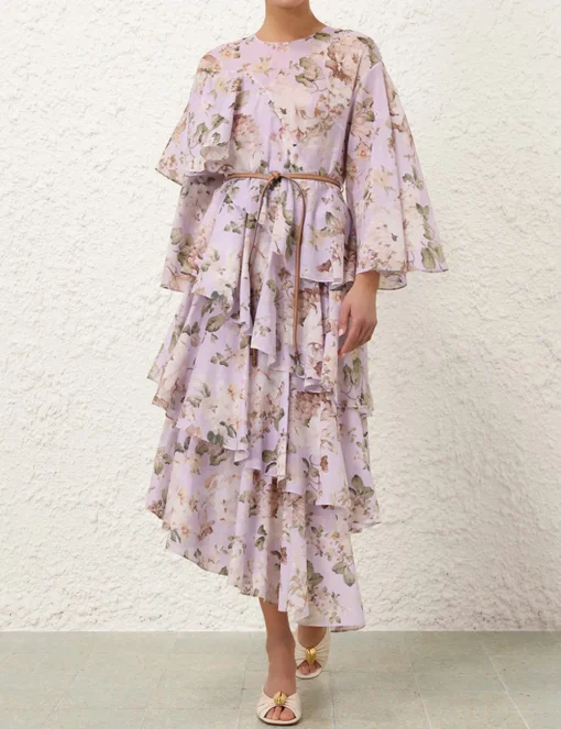 Acacia Asymmetric Midi Dress