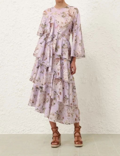 Acacia Asymmetric Midi Dress