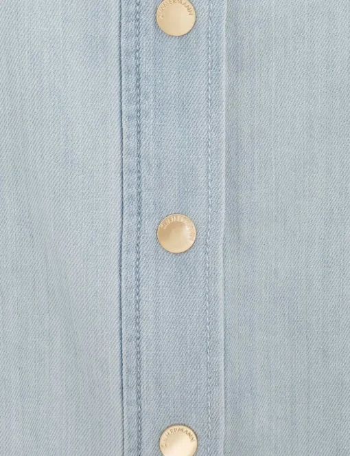 Acacia Denim Lantern Blouse