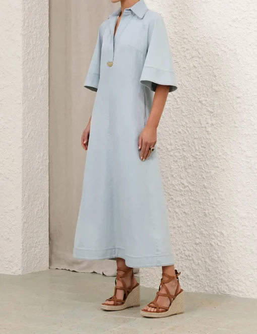 Acacia Denim Midi Dress