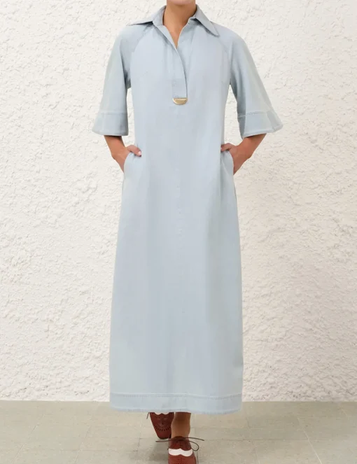 Acacia Denim Midi Dress