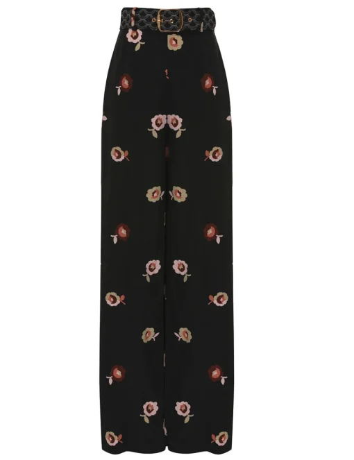 Belted Wide Leg Pant