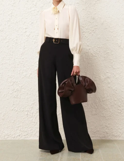 Belted Wide Leg Pant