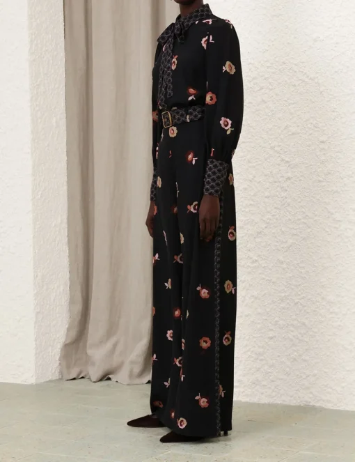 Belted Wide Leg Pant