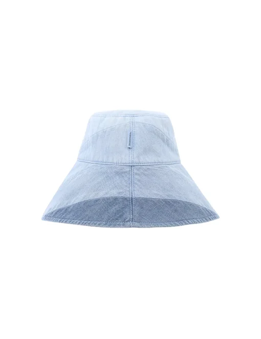 Chevron Denim Long Brim Hat