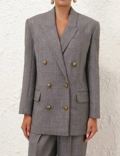 Crush Check Oversized Jacket