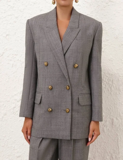 Crush Check Oversized Jacket