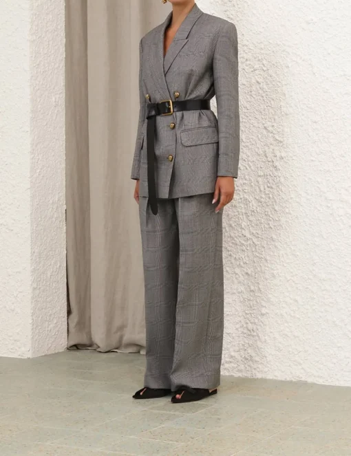 Crush Check Oversized Jacket