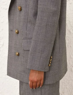 Crush Check Oversized Jacket