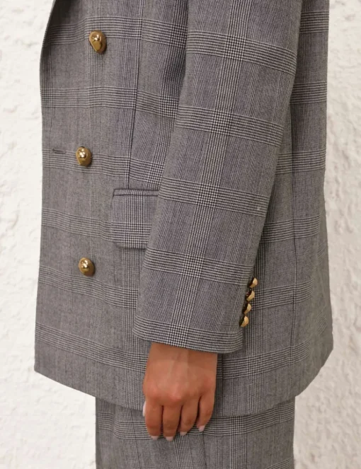 Crush Check Oversized Jacket