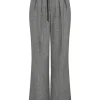 Crush Check Wide Leg Pant