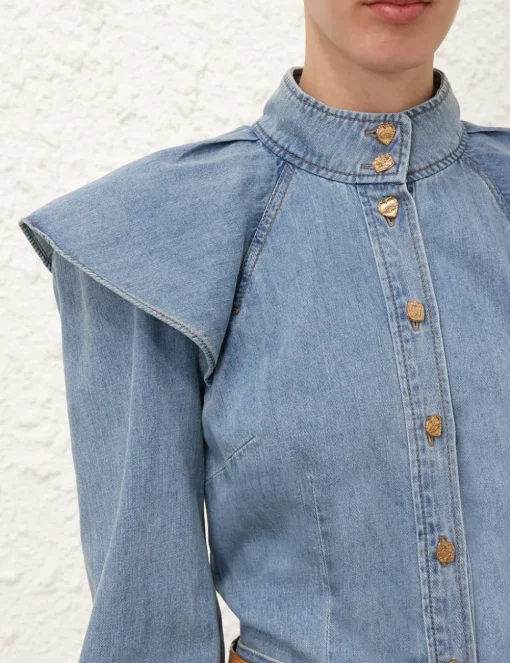 Crush Denim Blouse
