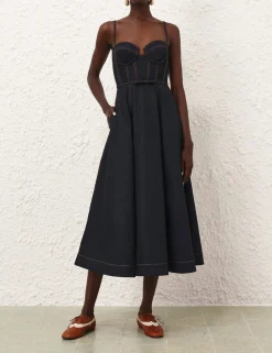 Crush Denim Corset Dress