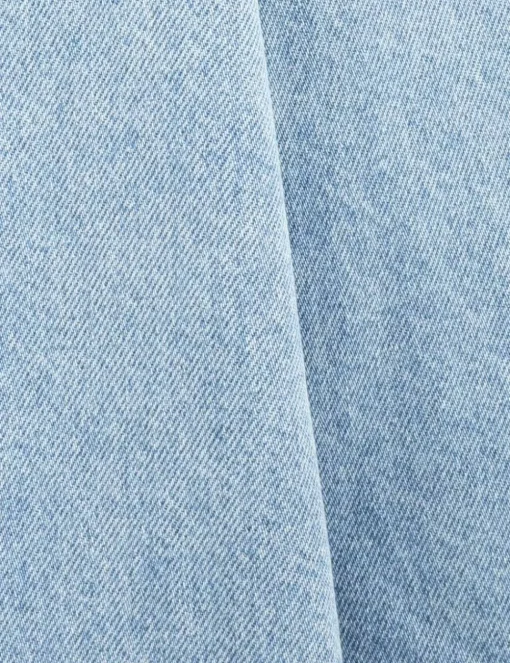 Crush Denim Full Midi Skirt