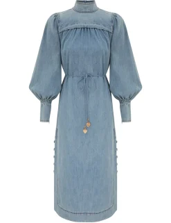 Crush Denim Midi Dress