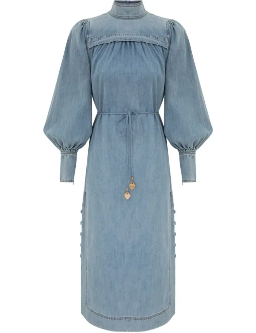 Crush Denim Midi Dress