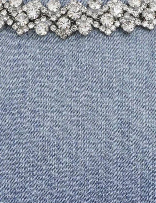 Crush Embellished Denim Top