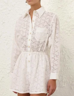 Crush Embroidered Playsuit