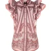 Crush Frilled Fitted Blouse