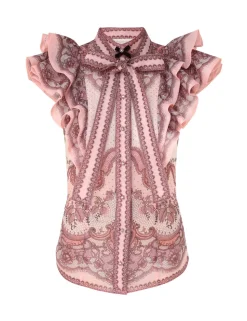 Crush Frilled Fitted Blouse