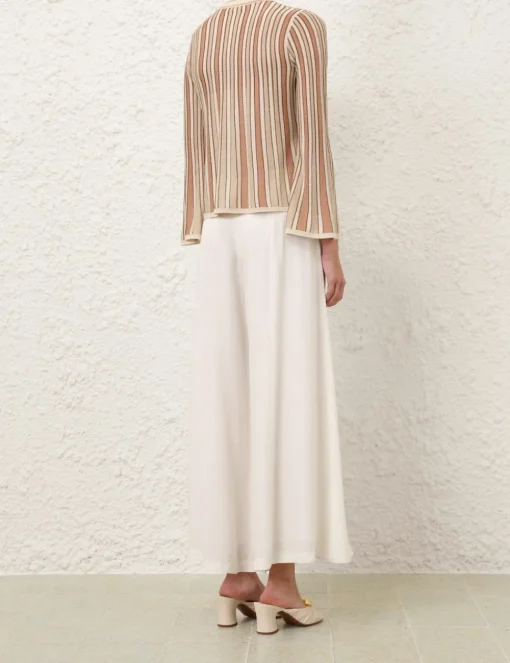 Crush Metallic Stripe Cardigan