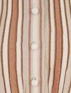Crush Metallic Stripe Cardigan