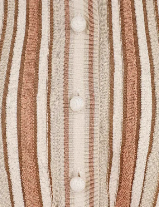 Crush Metallic Stripe Cardigan