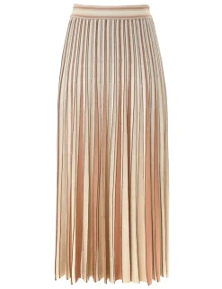 Crush Metallic Stripe Skirt
