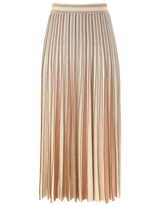 Crush Metallic Stripe Skirt