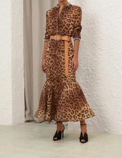 Crush Panelled Pencil Skirt