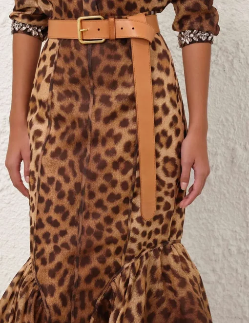 Crush Panelled Pencil Skirt