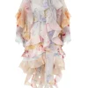 Crush Spliced Ruffle Dress