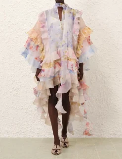 Crush Spliced Ruffle Dress