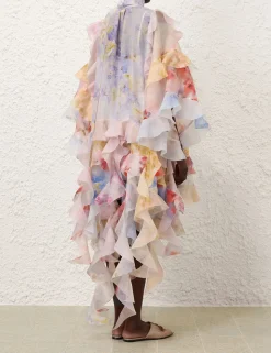 Crush Spliced Ruffle Dress