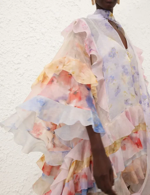Crush Spliced Ruffle Dress