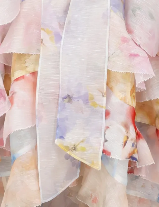 Crush Spliced Ruffle Dress