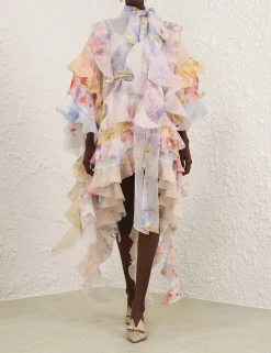 Crush Spliced Ruffle Dress