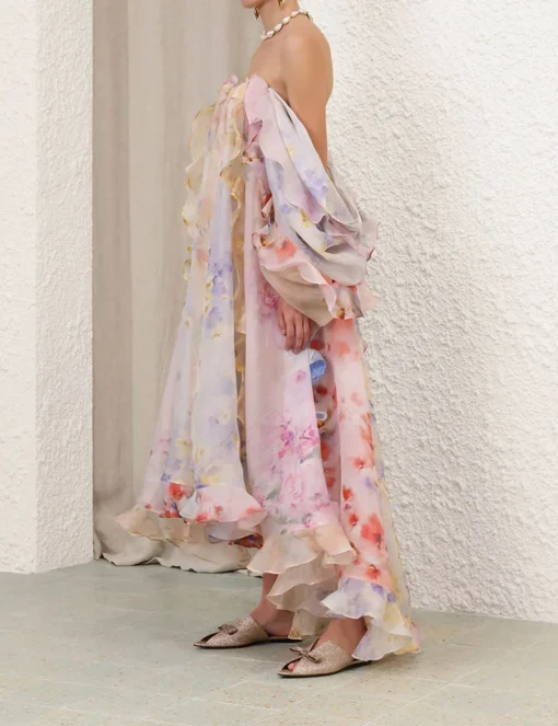 Crush Strapless Ruffle Dress