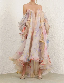 Crush Strapless Ruffle Dress
