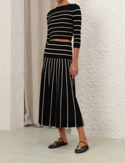 Crush Stripe Cropped Top