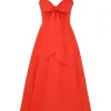 Crush Tie Front Midi Dress