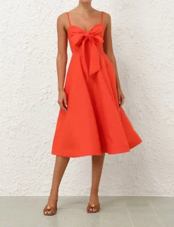 Crush Tie Front Midi Dress