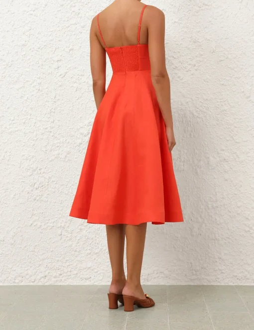 Crush Tie Front Midi Dress