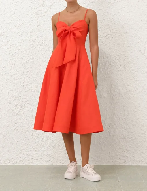 Crush Tie Front Midi Dress