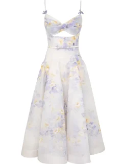 Crush Twist Front Midi Dress