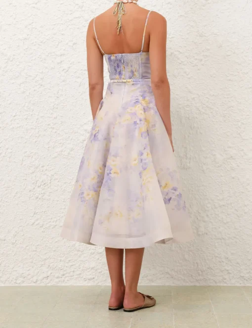 Crush Twist Front Midi Dress