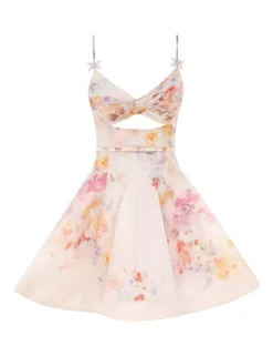Crush Twist Front Mini Dress