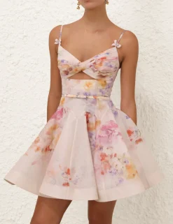 Crush Twist Front Mini Dress