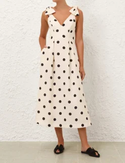 Crush V Neck Midi Dress