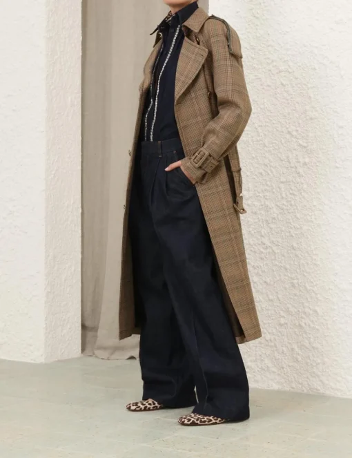Eden Checked Trench Coat